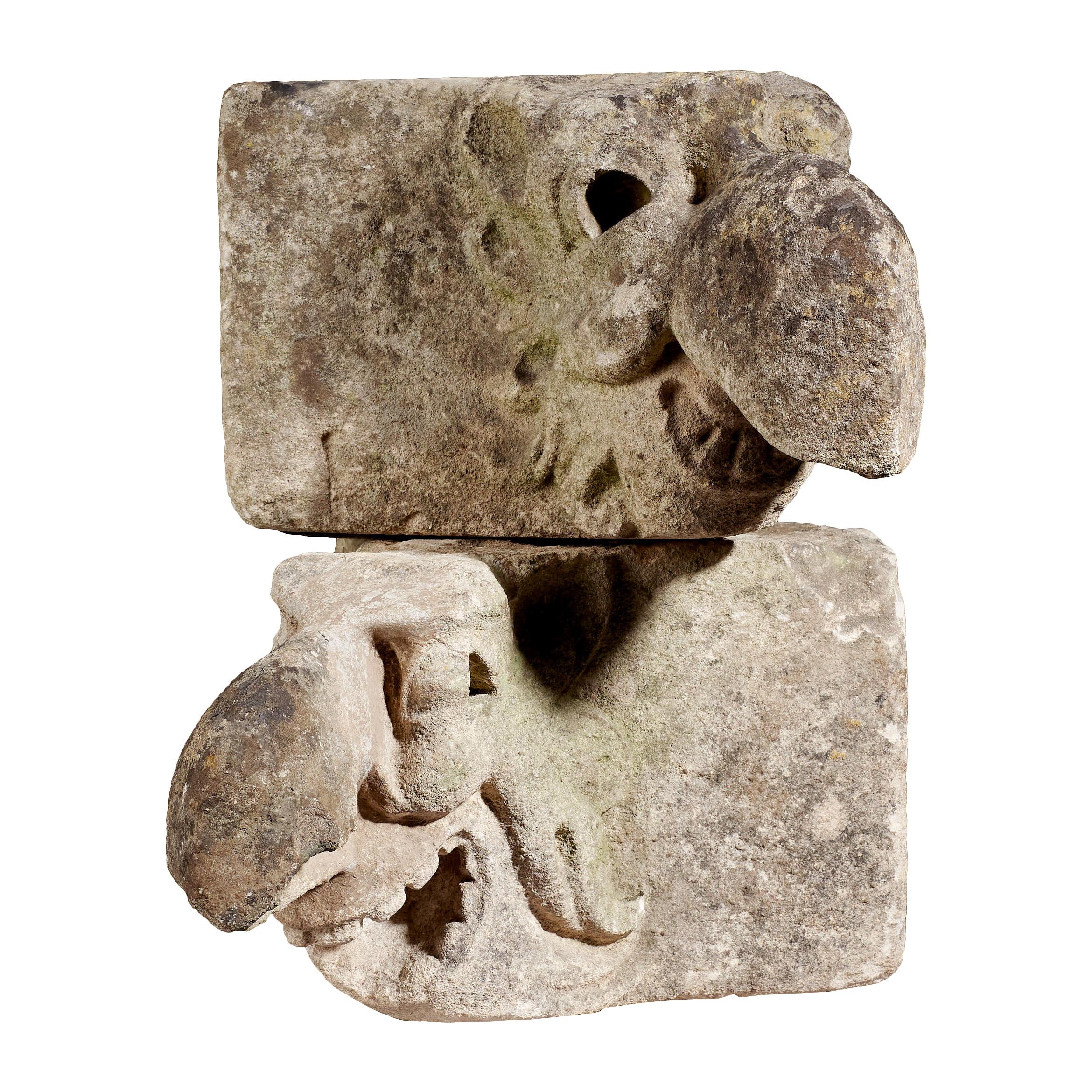 Pair of Gothic Limestone Beaked Grotesques, English, circa 1450 For Sale