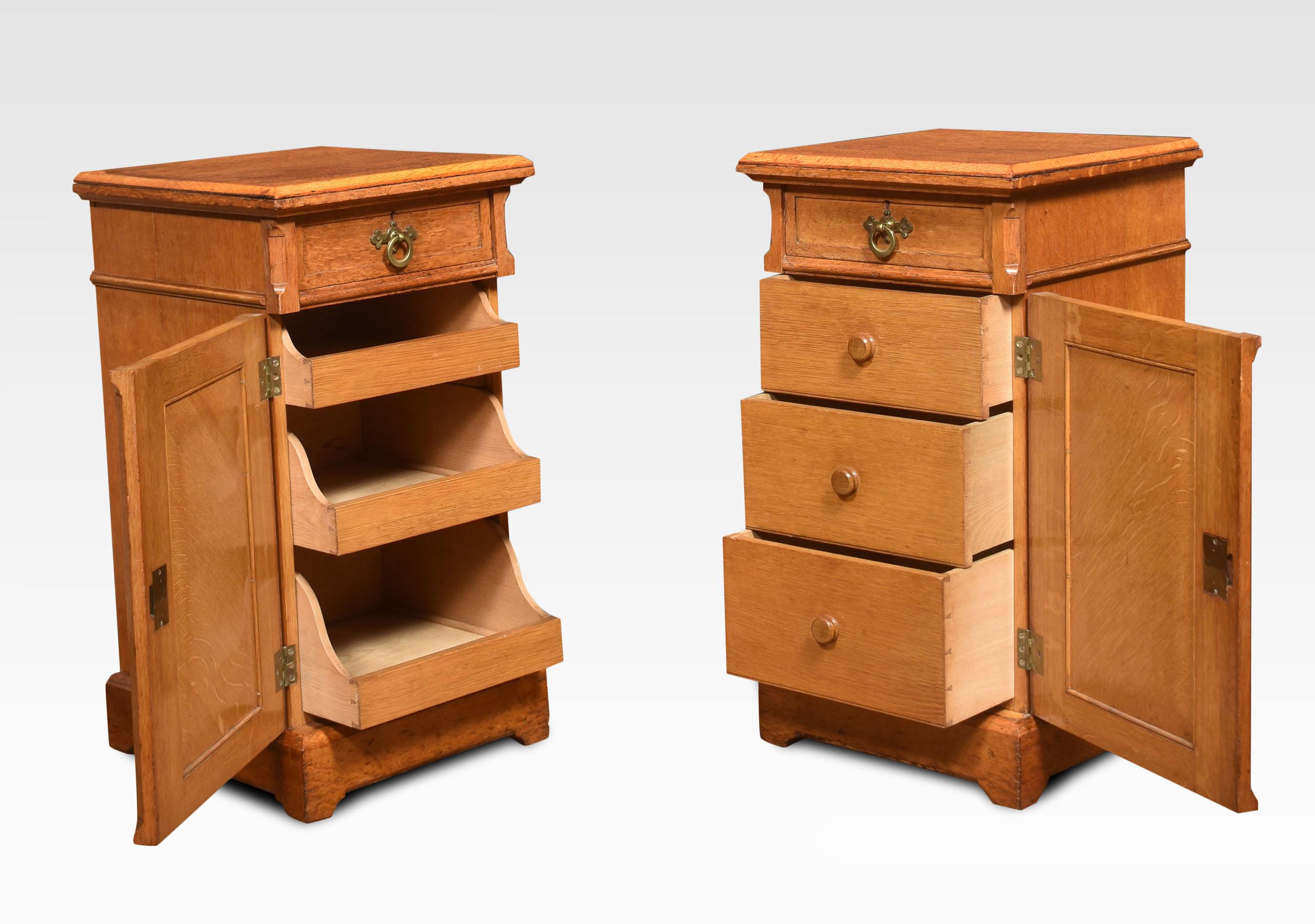 British Pair of Gothic Revival Bedside Cabinets For Sale