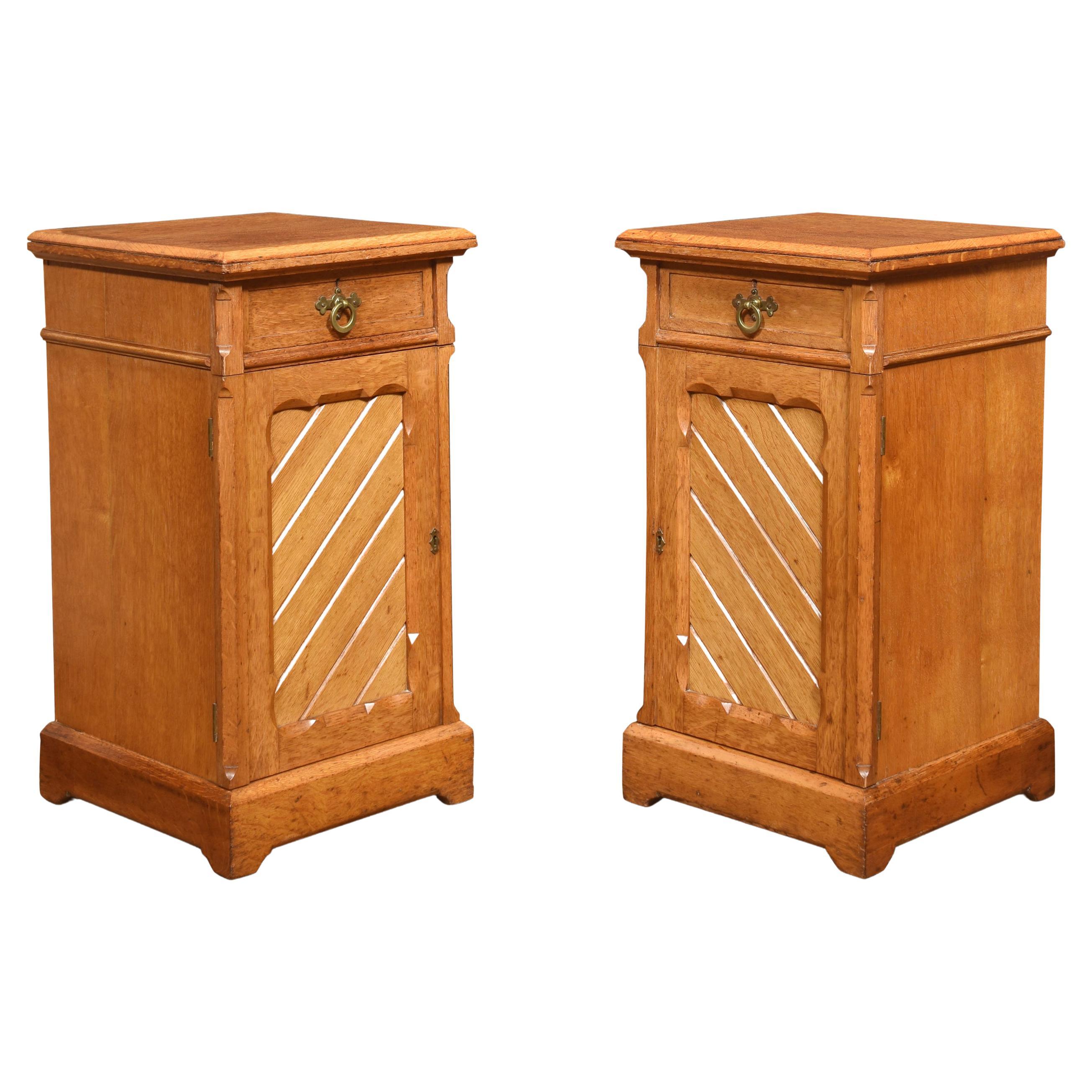 Pair of Gothic Revival Bedside Cabinets