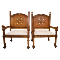 Pair of Gothic Revival Chairs, 19th Century