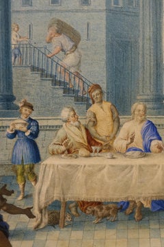 Paar Gouachen, Frankreich, 17. Jahrhundert