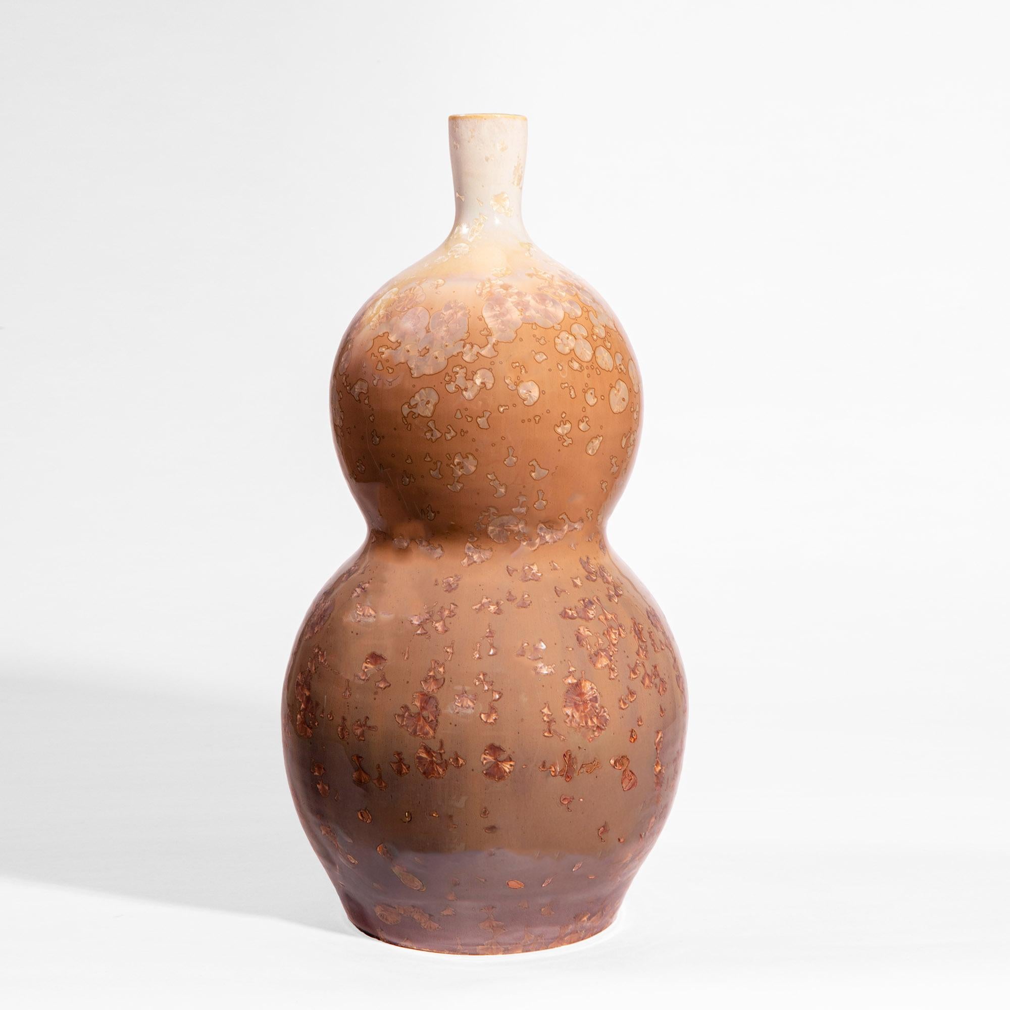 Paar kürbisförmige, kristallin glasierte Lampen (21. Jahrhundert und zeitgenössisch) im Angebot