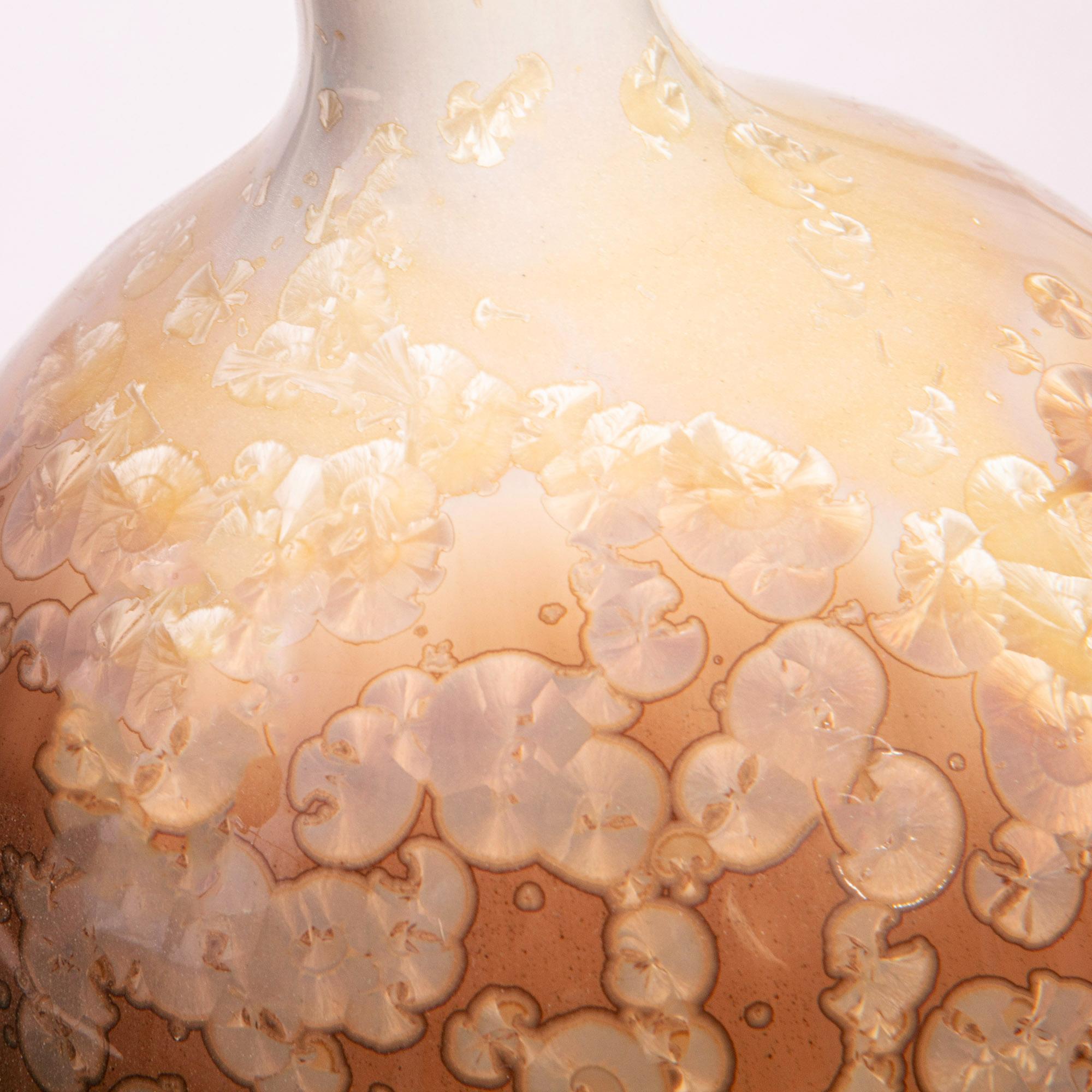 Paar kürbisförmige, kristallin glasierte Lampen im Angebot 1