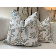 Paire d'oreillers en duvet Gp and J Baker "Eltham" in Aqua