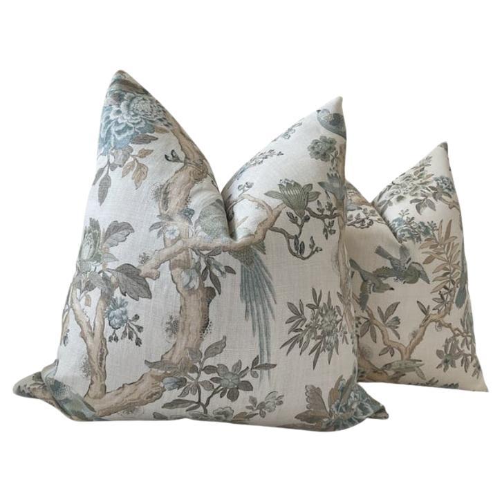 Coppia di cuscini in piuma d
oca di GP and J Baker "Eltham" in Aqua