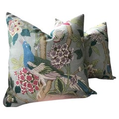 Coppia di P
A. And J Baker "Uccelli d
ortensia" Copricuscino