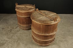 Pair of Grain Barrels from Sweden, circa 1900