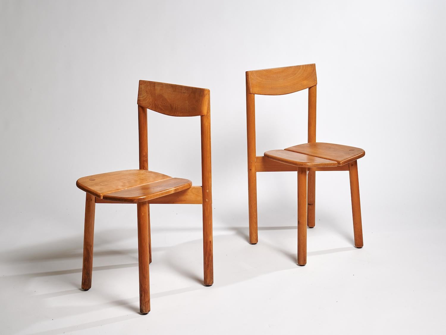 Pair of Grain de Café chairs by Pierre Gautier-Delaye, France, 1960