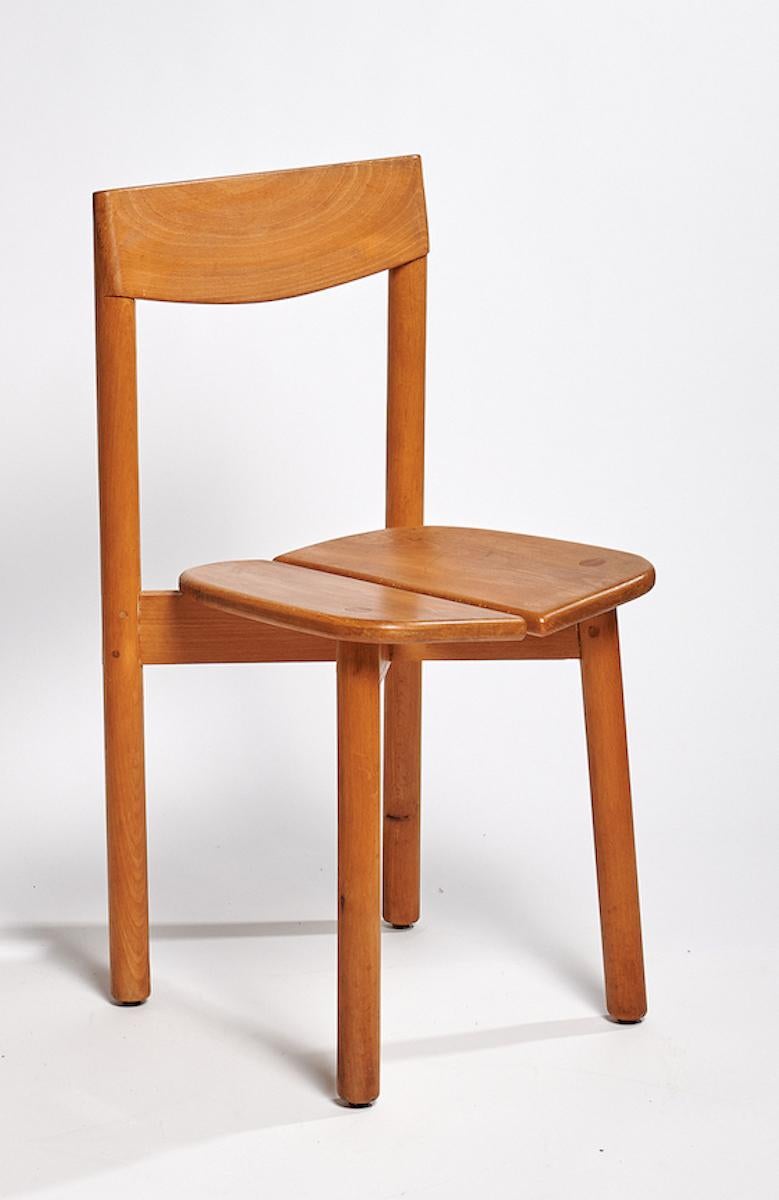 French Pair of Grain de café chairs by Pierre Gautier-Delaye, France, 1960 For Sale