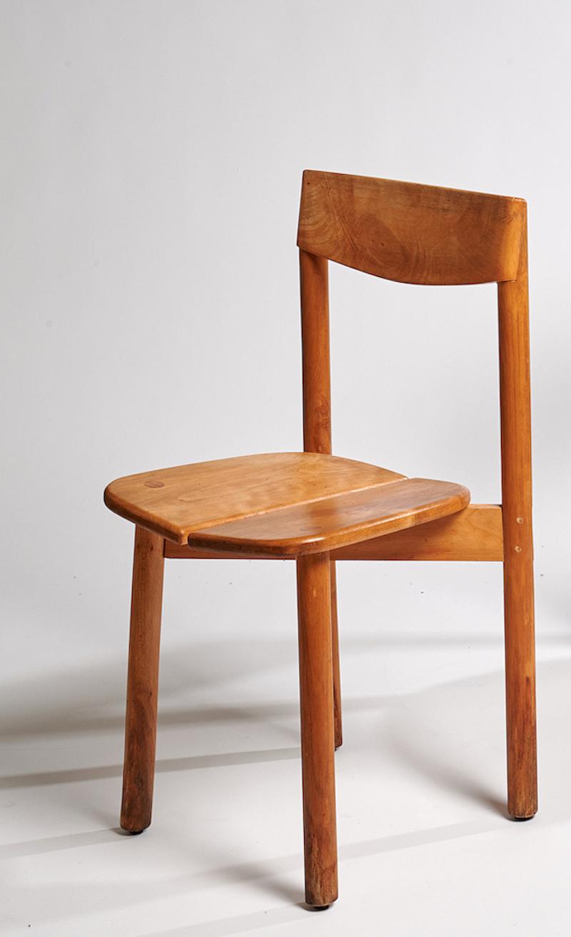 Pair of Grain de café chairs by Pierre Gautier-Delaye, France, 1960 In Good Condition For Sale In TOURS, FR
