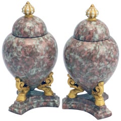Used Pair of Grainger Worcester Covered Urns