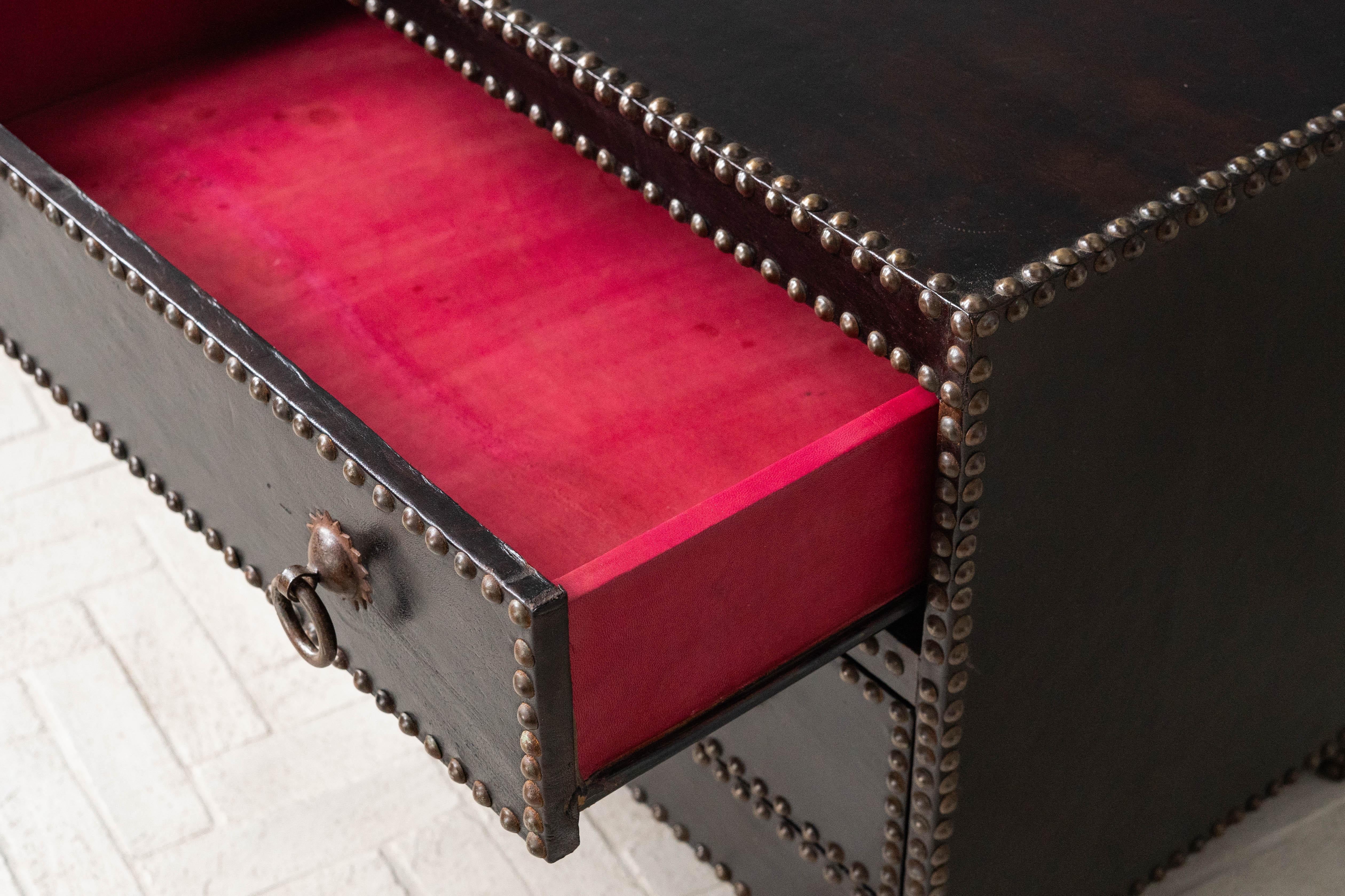 Pair of Gramercy Park Hotel Leather Chests 3