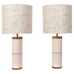 PAIR OF GRAND FEU Ceramic table lamps by Gerard Simoen (2024)
