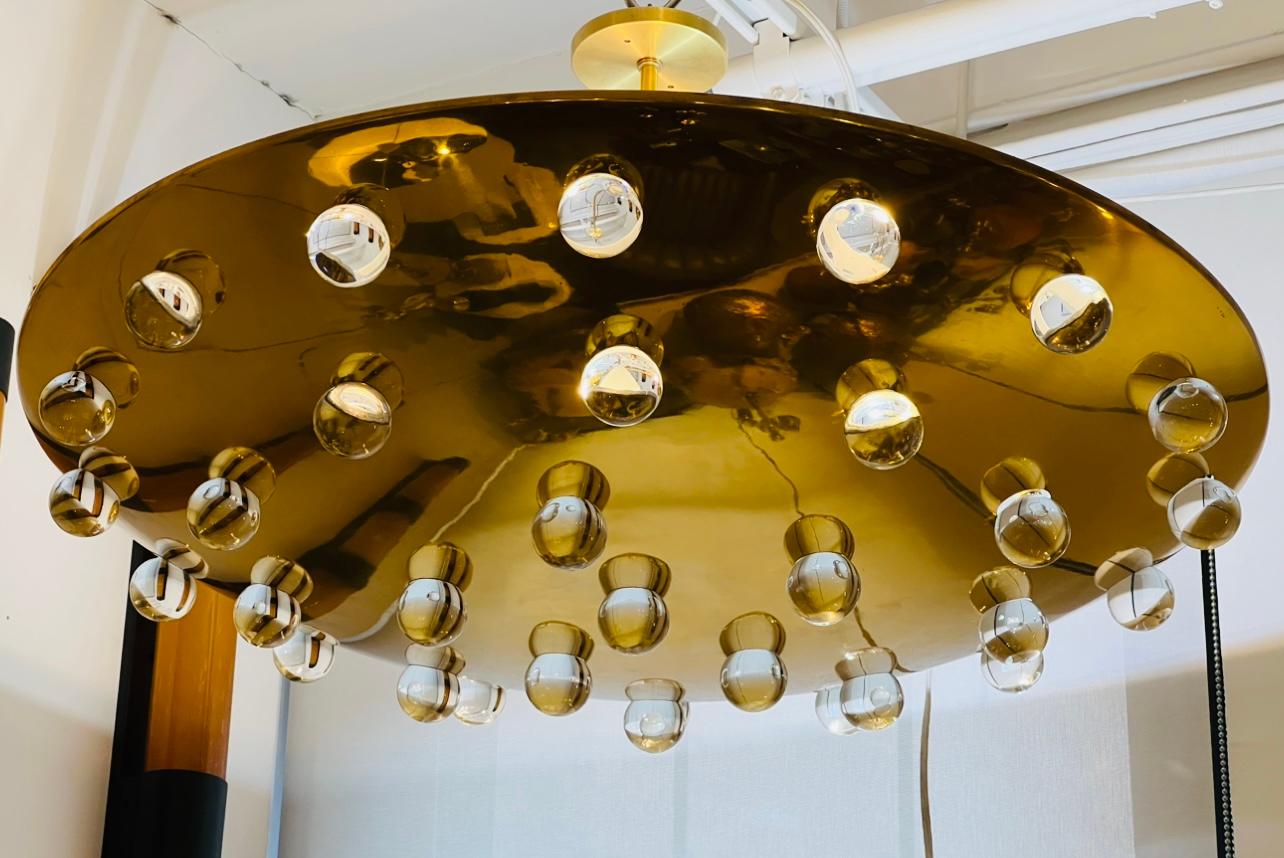 Pair of Grand  French 1960s Crystal Flush Ceiling Light, Midcentury For Sale 9