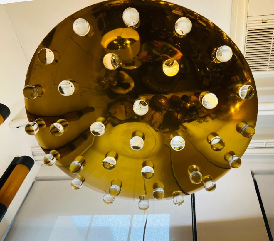 Pair of Grand  French 1960s Crystal Flush Ceiling Light, Midcentury For Sale 10