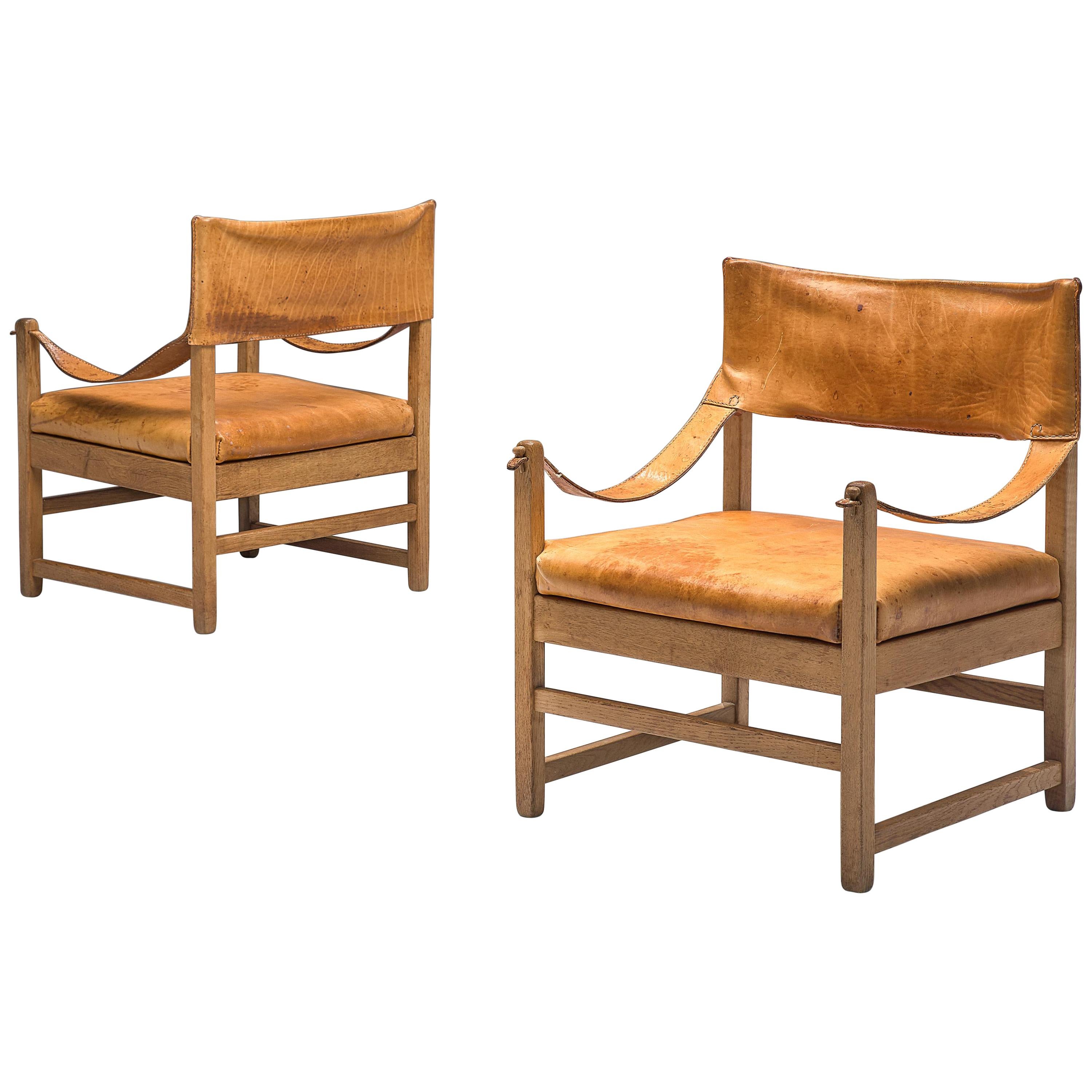 Pair of Grand French Lounge Chairs