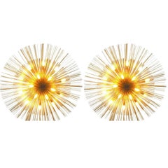 Used Pair of Grand "Nest" Flush Lights by C Jere