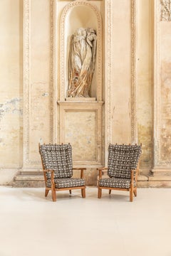Pair of 'Grand Repos' Lounge Chairs by Guillerme & Chambron