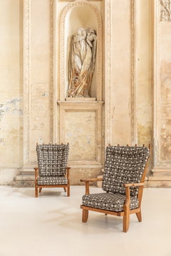 Paire de chaises longues « Grand Repos » de Guillerme & Chambron