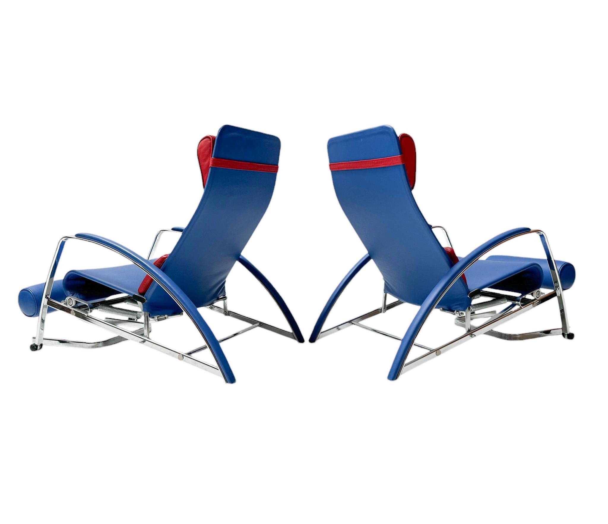 Par de  Sillas de salón con taburetes Grand Repos de Jean Prouvé Tecta , años 80 en Bueno estado para la venta en Amsterdam, NL
