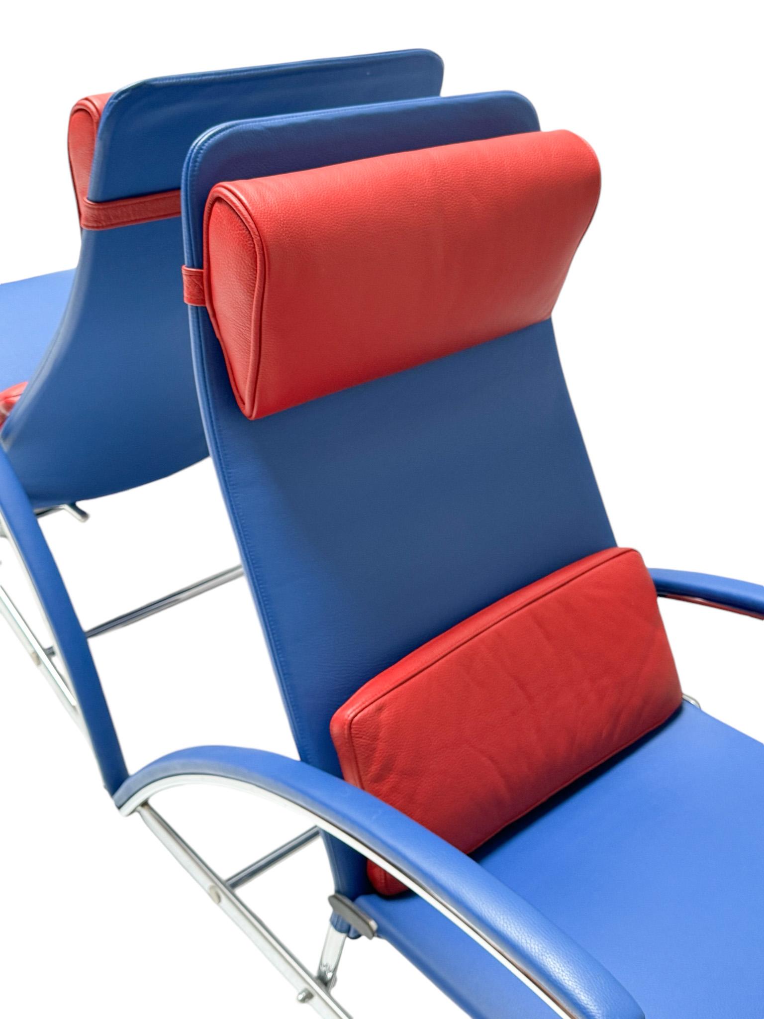 Par de  Sillas de salón con taburetes Grand Repos de Jean Prouvé Tecta , años 80 en venta 2