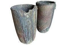 Pair Of Grand Scale French Creusets - Foundry Pots