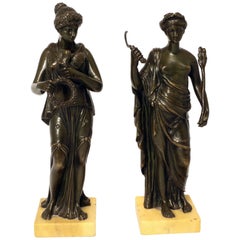Pair of Grand Tour Bronze Figures after the Antique