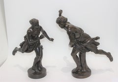 Pair of Grand Tour Bronzes of Atalanta and Hippomenes