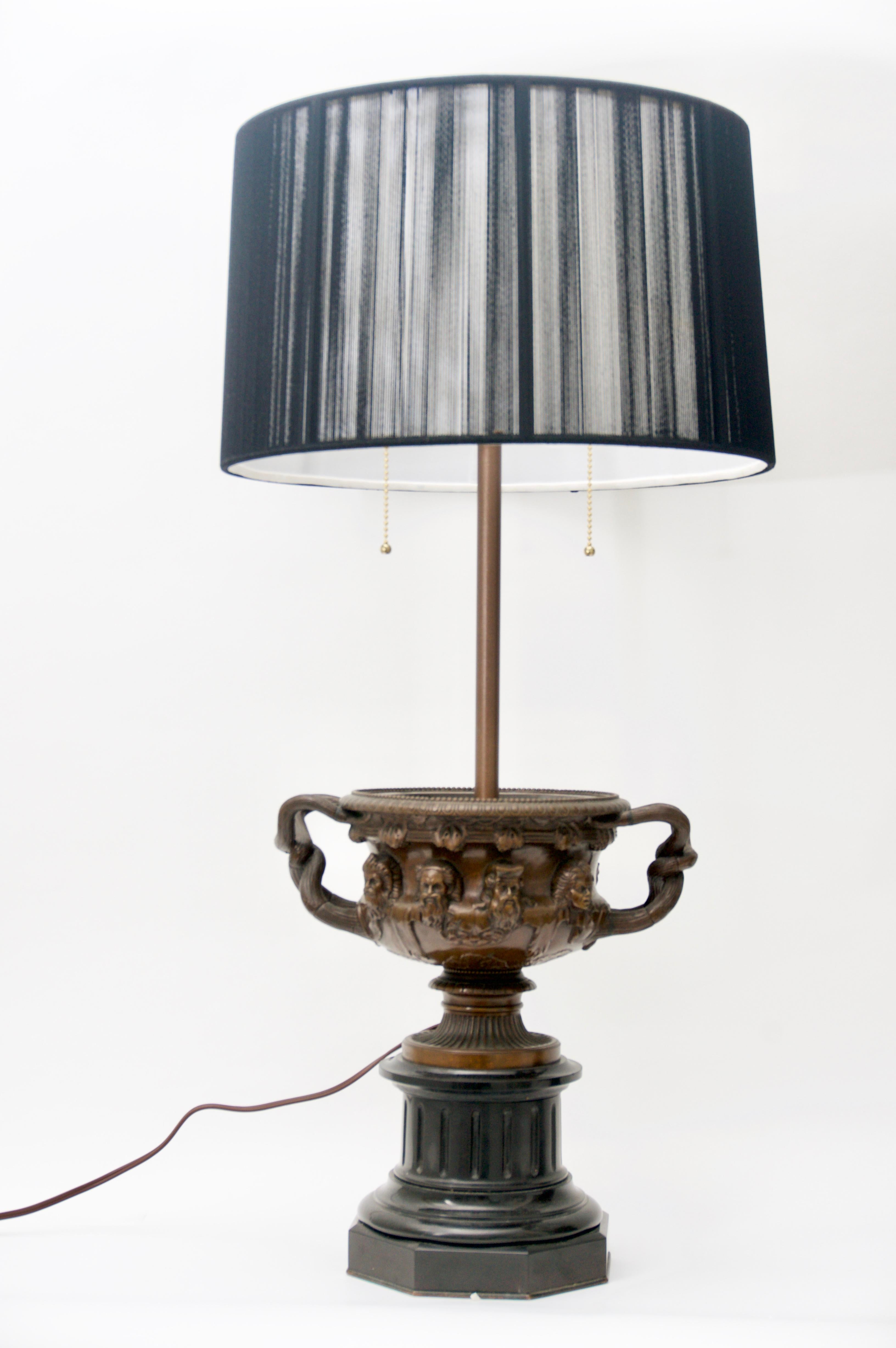 This pair of table lamps were recently acquired from a Palm Beach estate and they date to the late 19th century and were fabricated by the F. Barbedienne Foundry in Italy.

Note: Lamp shades are not included in the price and can be purchased
