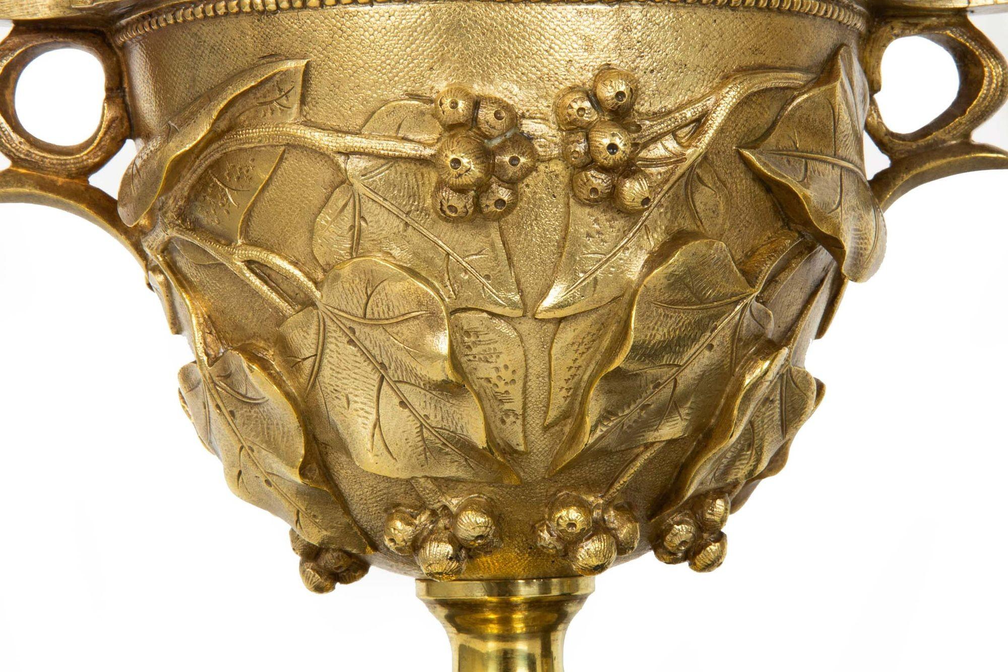 Pair of Grand Tour Bronze Two-Handled Pompeiian Cups circa 1875 For Sale 1