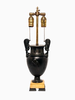 Pair of Grand Tour Bronze Urn Table Lamps