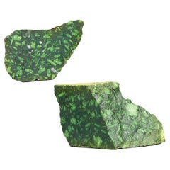 Pair of Grand Tour Green Porphyry Specimens