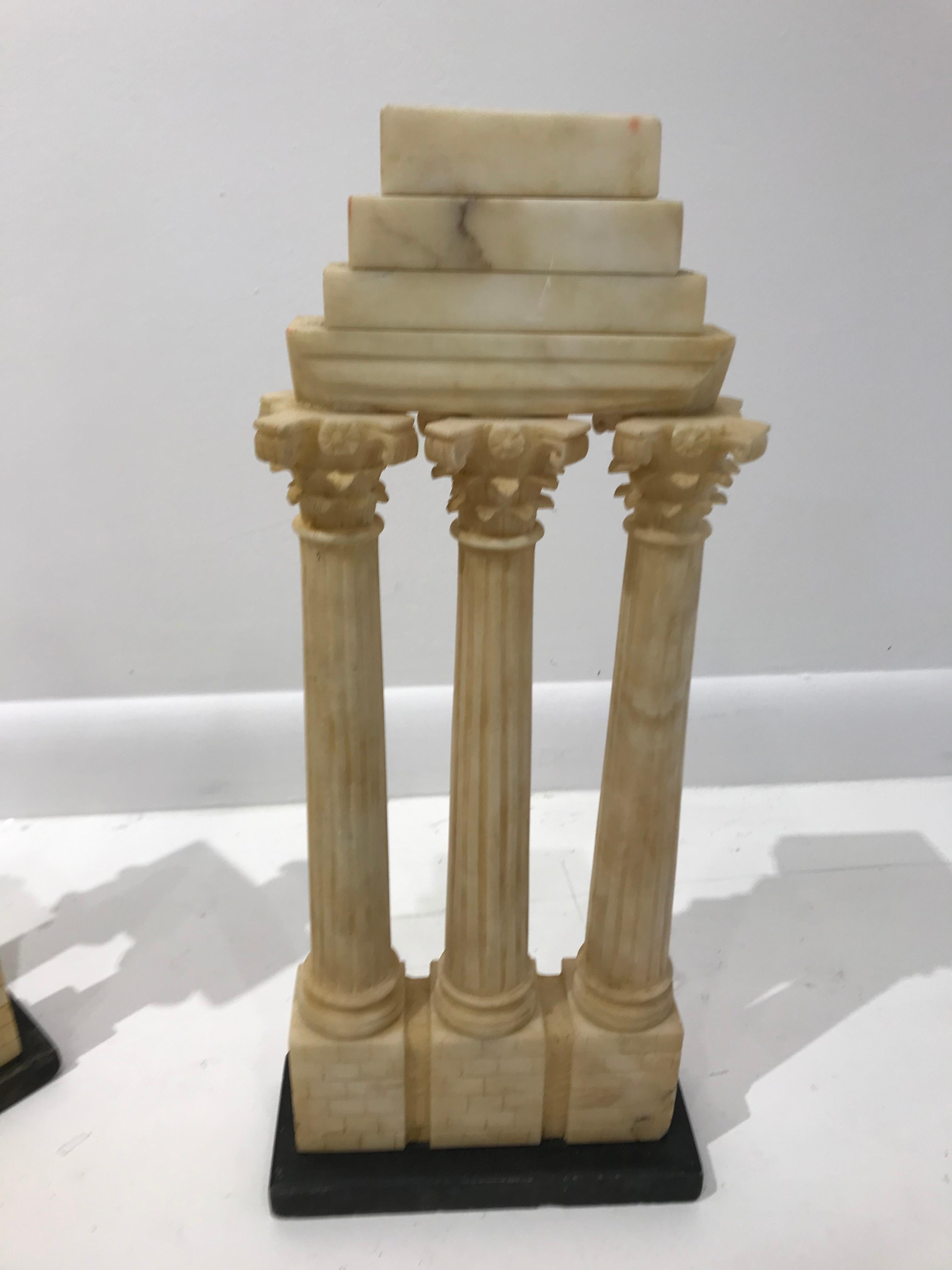 Pair of Grand Tour Models of Roman columns 1