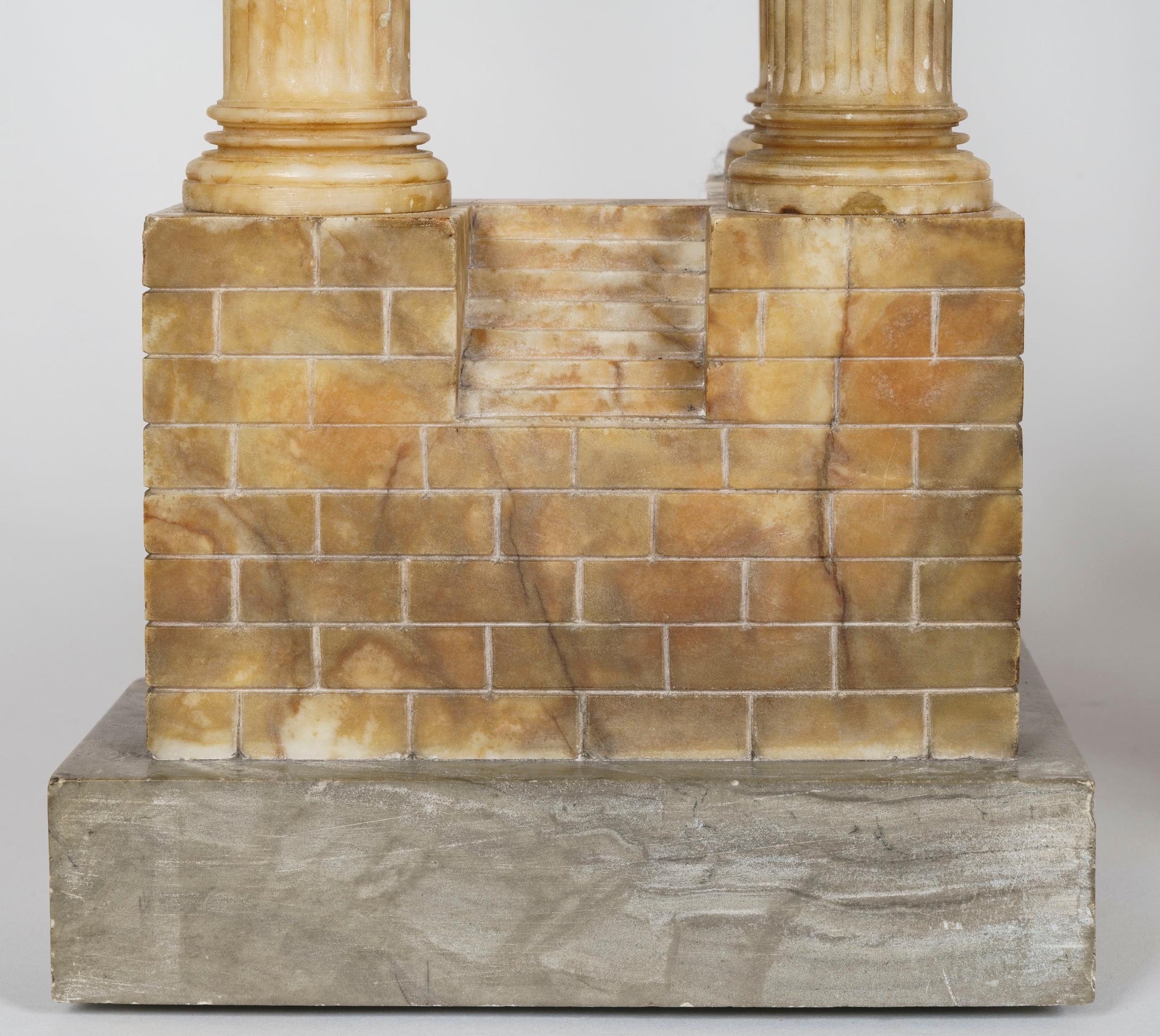 Italian Pair of 'Grand Tour' Models of the Temples of Vespasian and Castor & Pollux