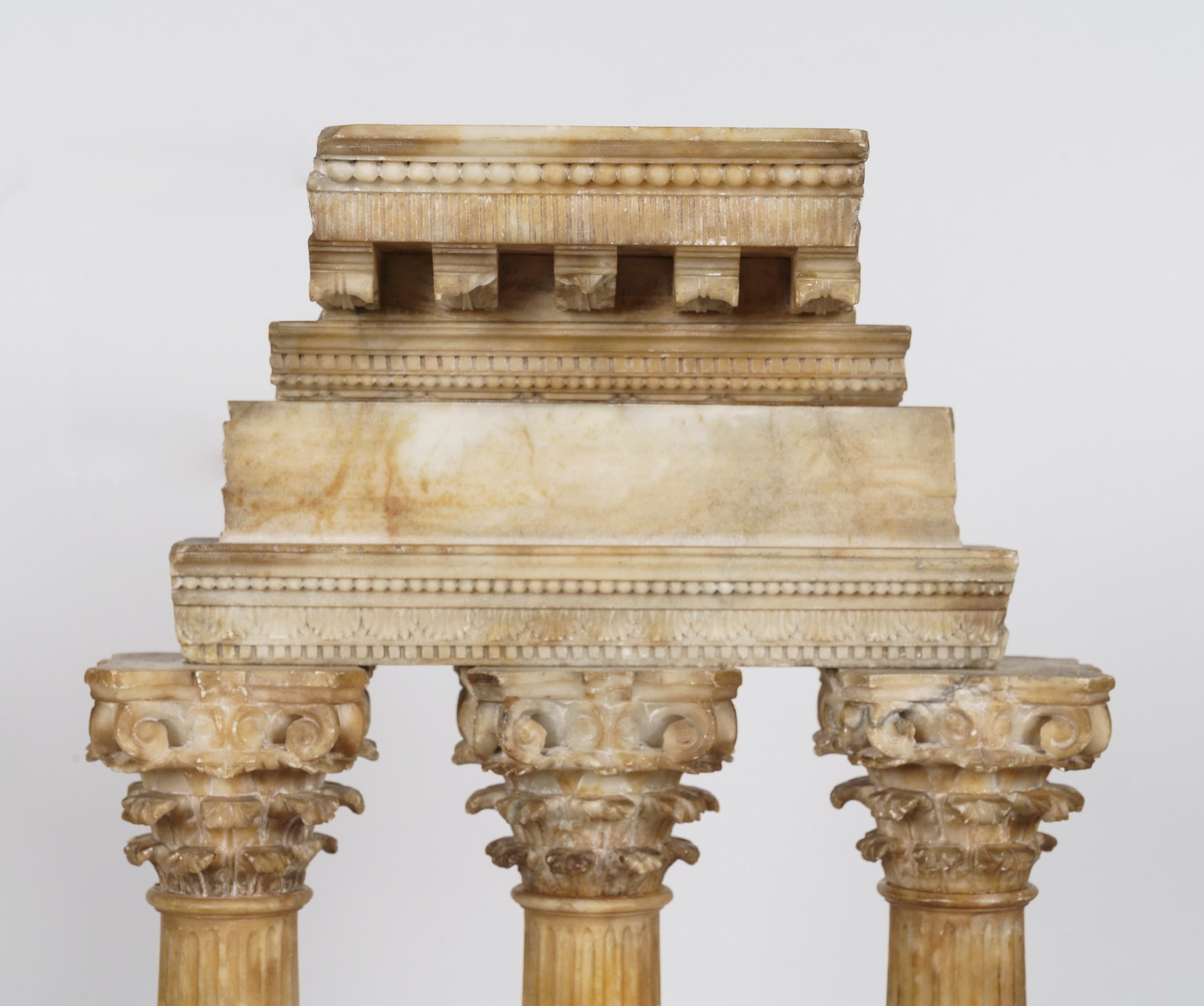 Pair of 'Grand Tour' Models of the Temples of Vespasian and Castor & Pollux In Good Condition In London, GB