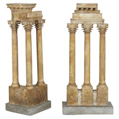 Paire de modèles du « Grand Tour » des temples de Vespasian et de Castor & Pollux