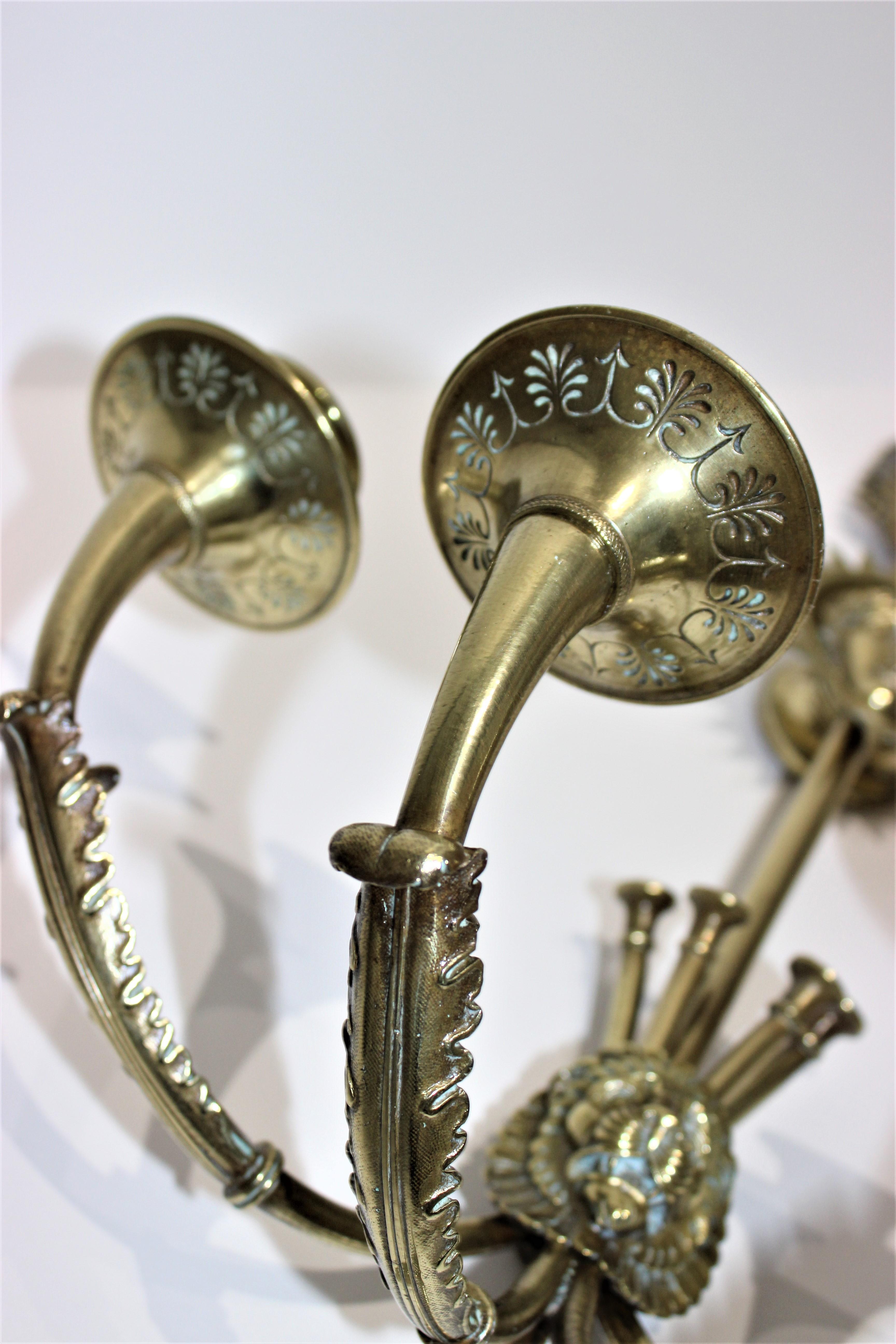 19th Century Pair of Empire Sconces For Sale