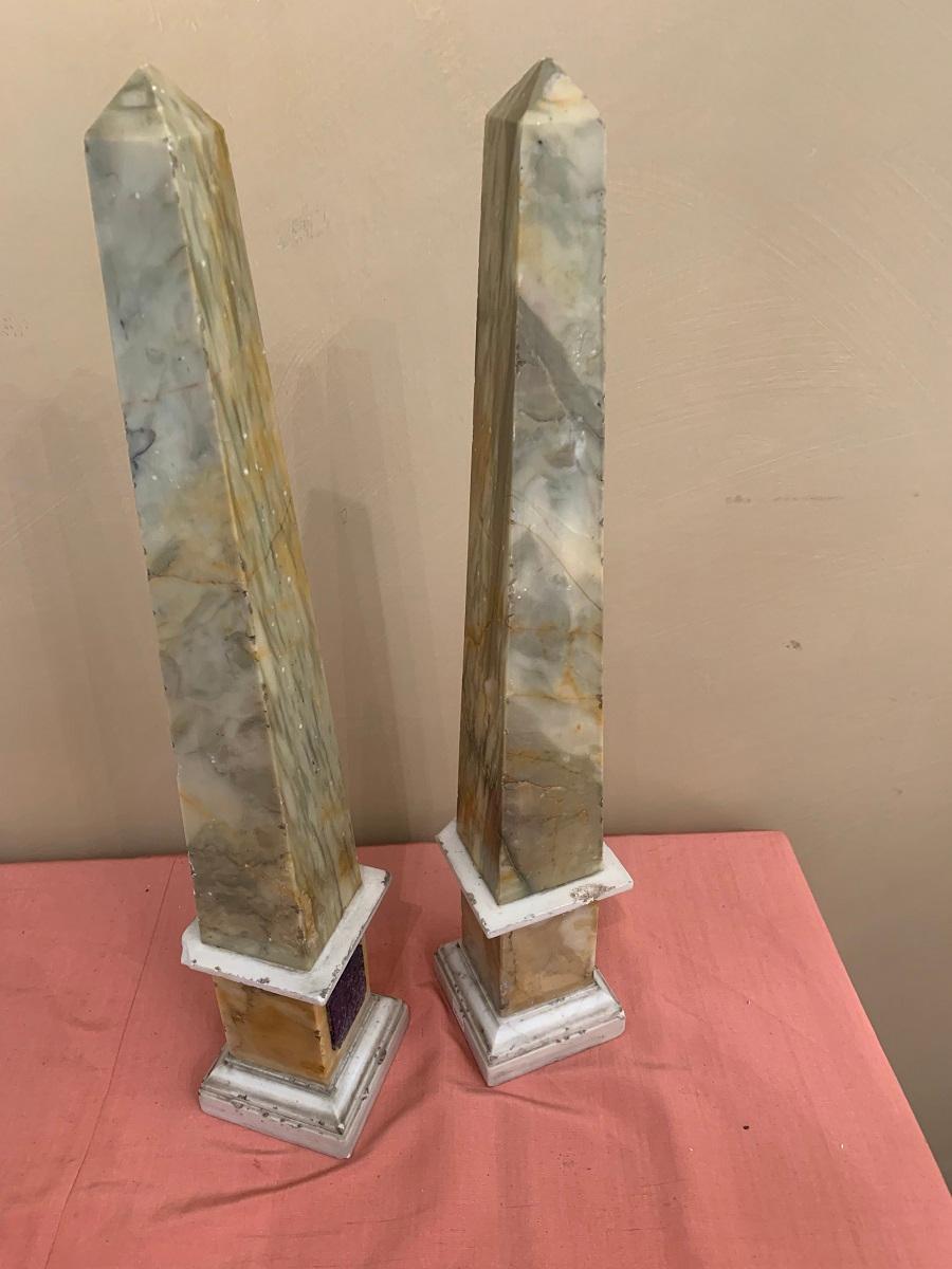 Pair of Grand Tour Obelisks For Sale 1