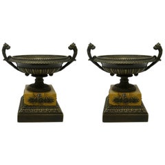 Paar Grand Tour Ormolu Bronze Siena Marmor Tazzas Urnen Vasen:: 19