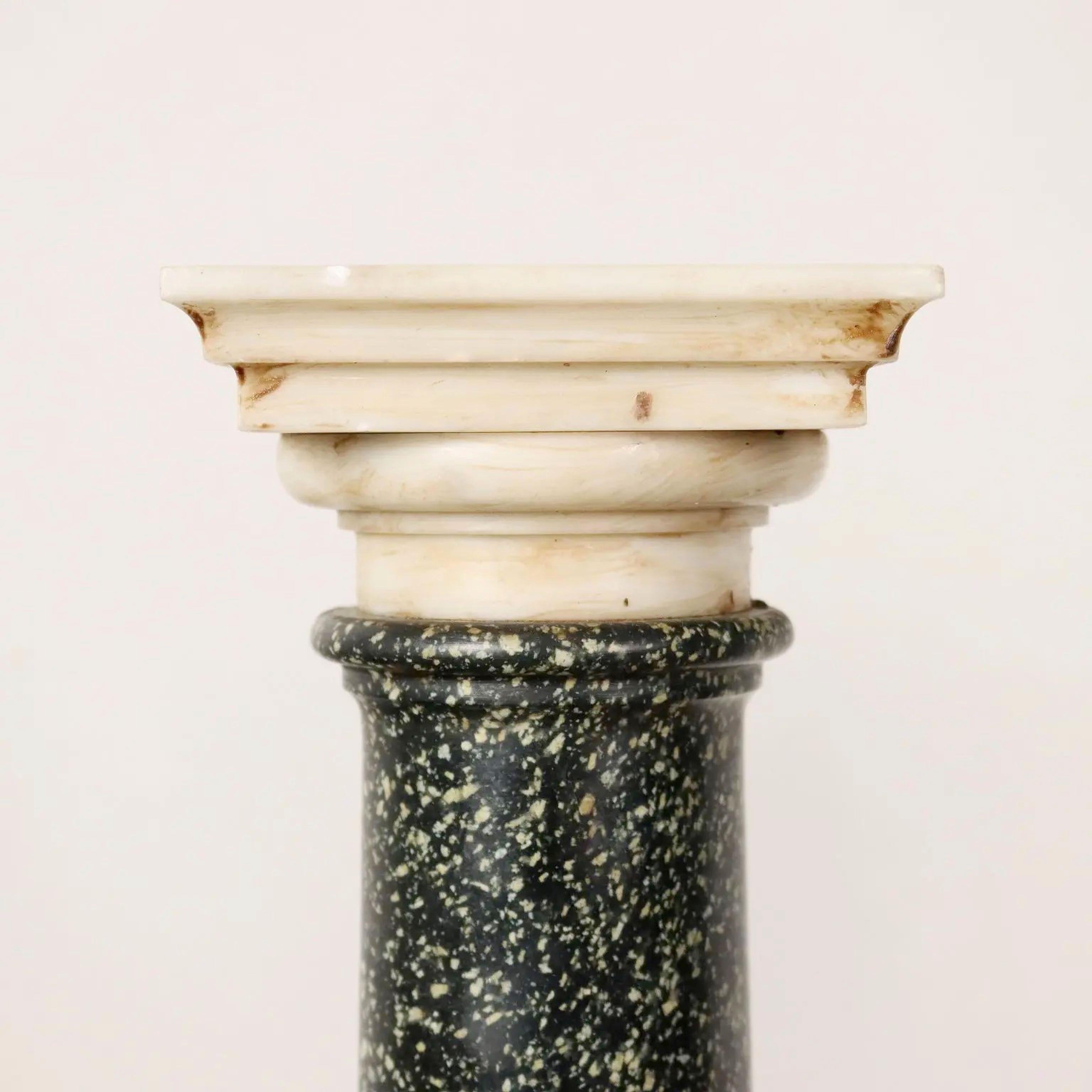 Italian Pair of Grand Tour Porphyry Columns - Circa 1860 For Sale