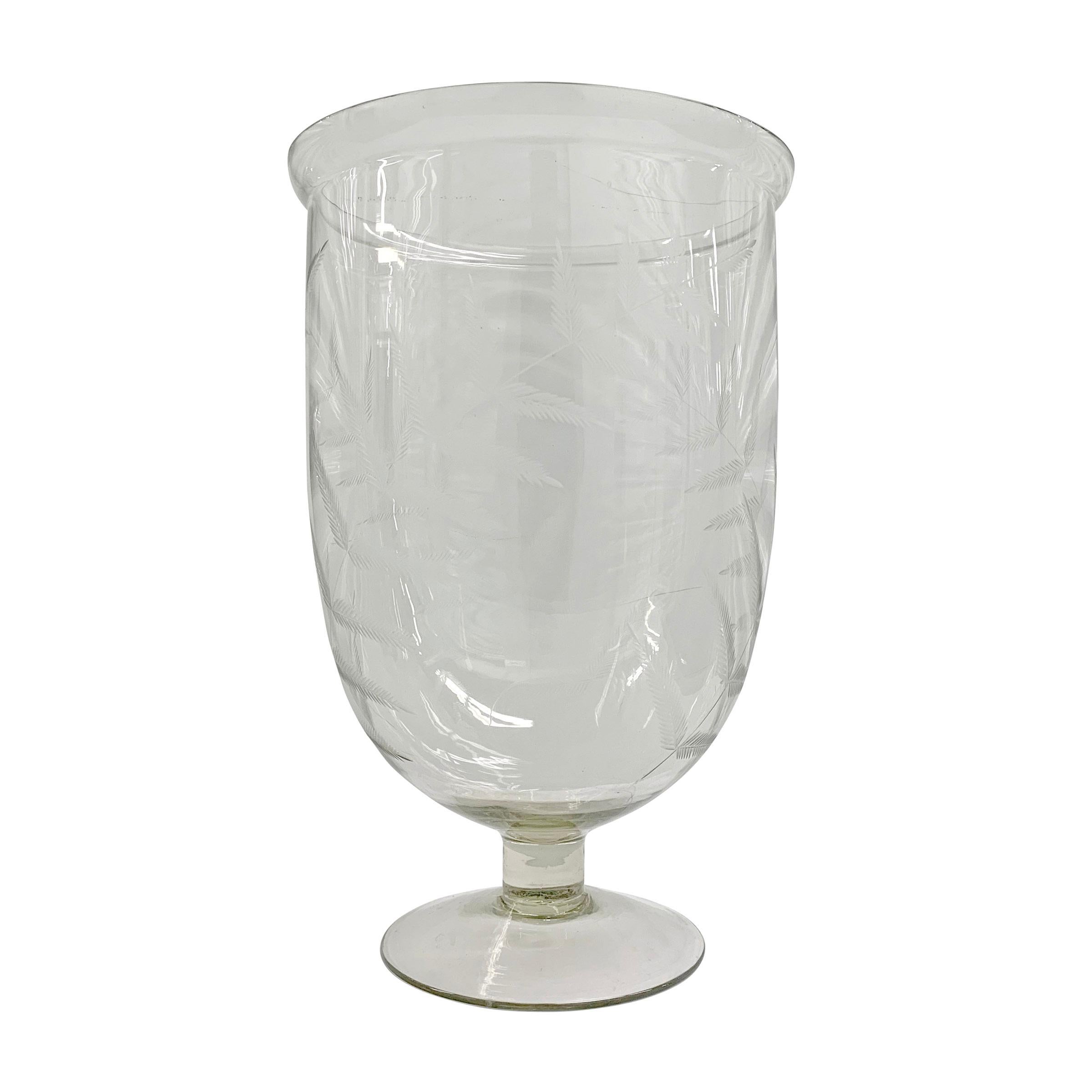 etched hurricane vase