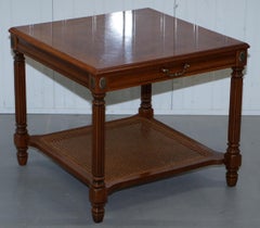 Pair of Grange Cherrywood Large Side Lamp Wine Tables Single Drawer