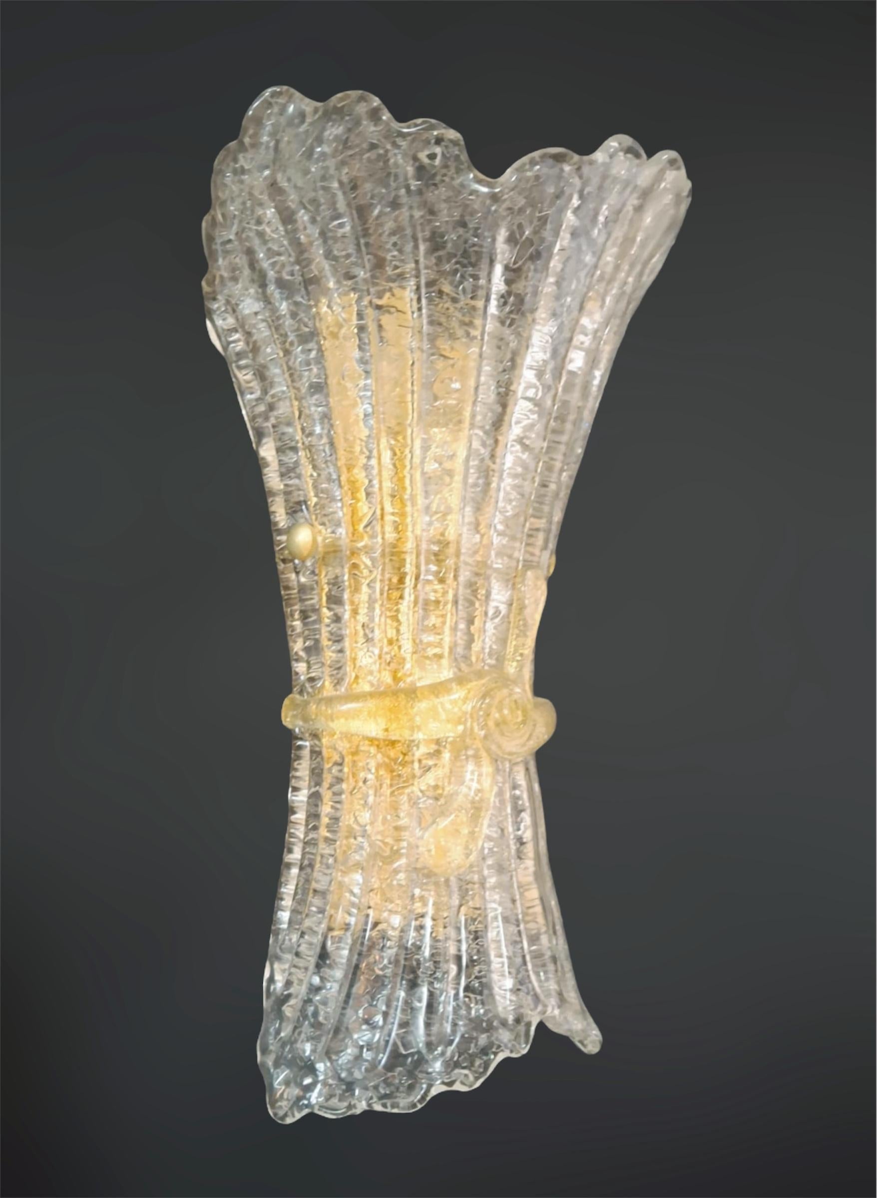 Pair of Graniglia Bow Sconces, 3 Pairs Available In Good Condition For Sale In Los Angeles, CA