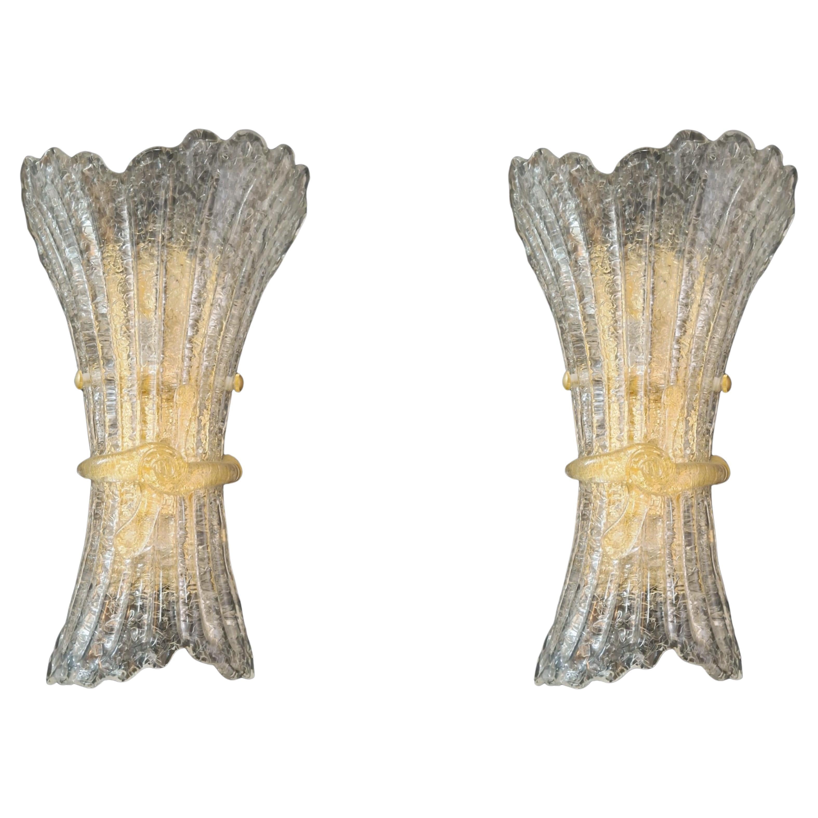 Pair of Graniglia Bow Sconces, 3 Pairs Available For Sale