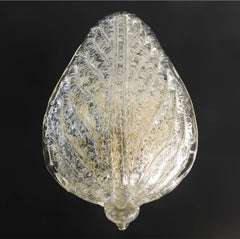 Pareja de Apliques de Hoja Graniglia