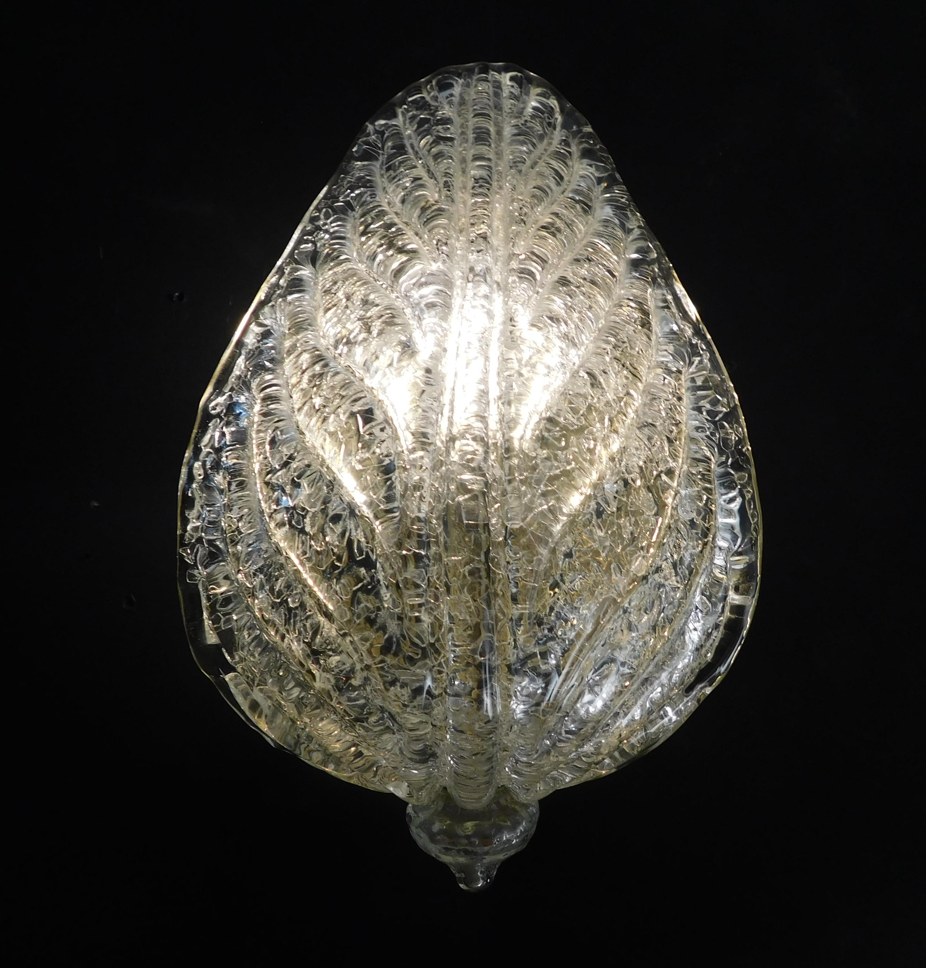 Pareja de Apliques de Hoja Graniglia siglo XX en venta