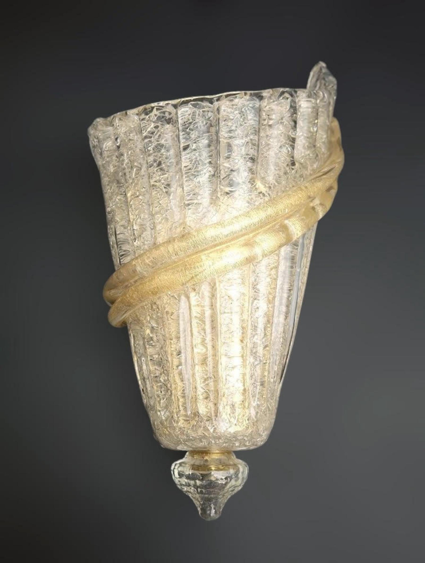 Mid-Century Modern Pair of Graniglia Sconces For Sale