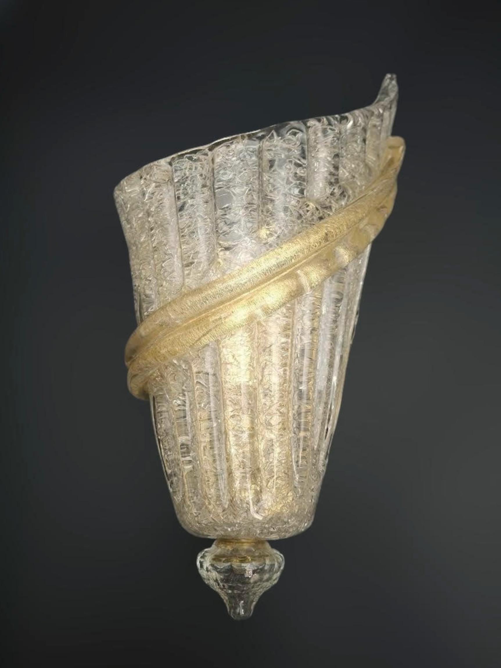 Italian Pair of Graniglia Sconces For Sale
