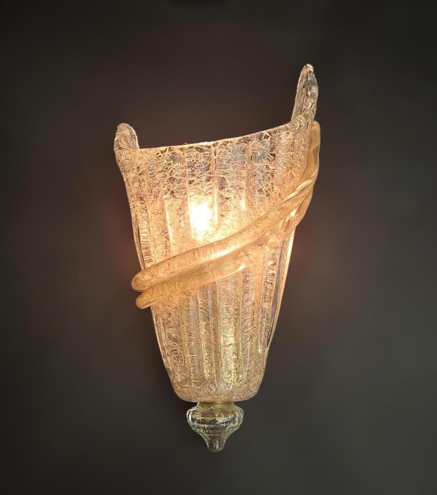 20th Century Pair of Graniglia Sconces For Sale