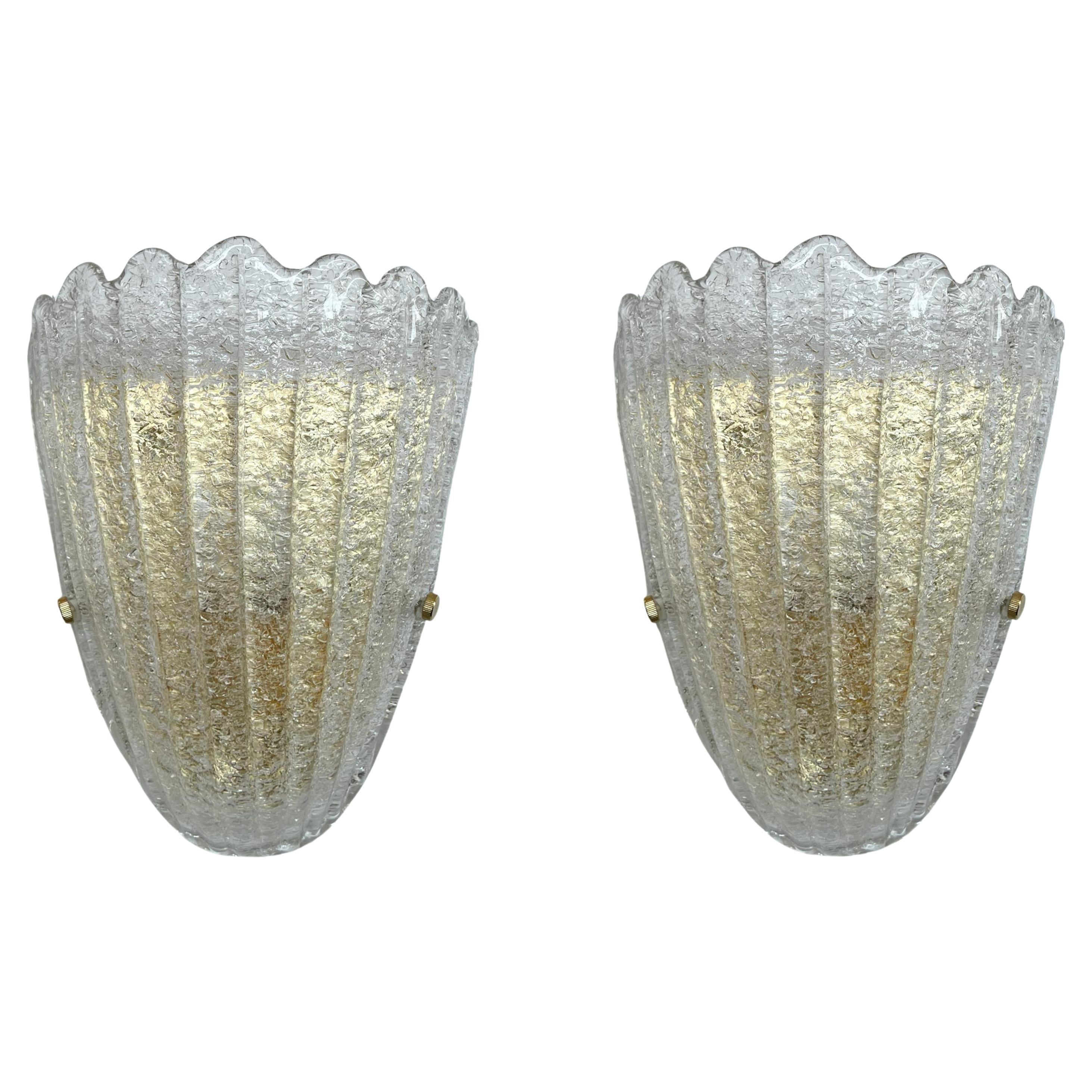 Pair of Graniglia Shield Sconces by Fabio Ltd, 2 Pairs Available For Sale